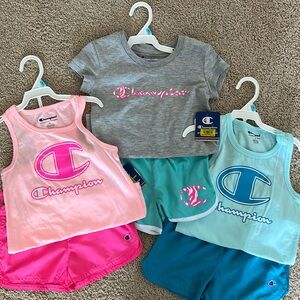 NWT Children’s Champion Short/Shirt Set Bundle 5T